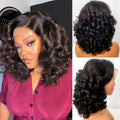 12A Raw Donor Human Hair Wigs 13x4 HD Lace Frontal 250% Density Unprocessed Vietnamese Double Drown Bouncy Wave Lace Frontal Wig