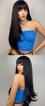 Perruque Longue Et Droite De Cheveux Blonds Mélangés - rachelhair