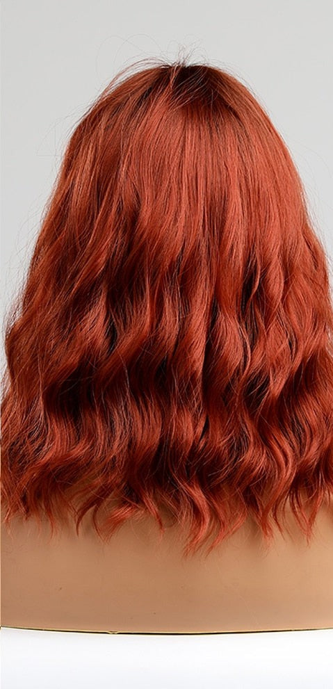 Perruques de cheveux synthétiques Bob court avec frange pour femmes - rachelhair