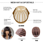 Perruques de cheveux synthétiques Bob court avec frange pour femmes - rachelhair