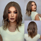 Perruques de cheveux synthétiques Bob court avec frange pour femmes - rachelhair