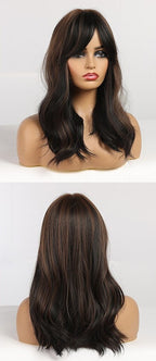 Perruques de cheveux synthétiques Bob court avec frange pour femmes - rachelhair