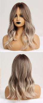 Perruques de cheveux synthétiques Bob court avec frange pour femmes - rachelhair