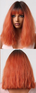 Perruques de cheveux synthétiques Bob court avec frange pour femmes - rachelhair