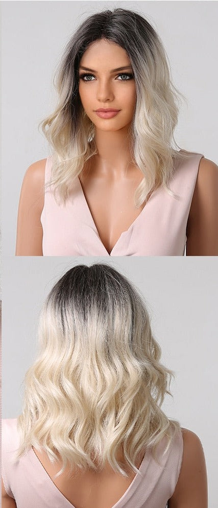 Perruques de cheveux synthétiques Bob court avec frange pour femmes - rachelhair