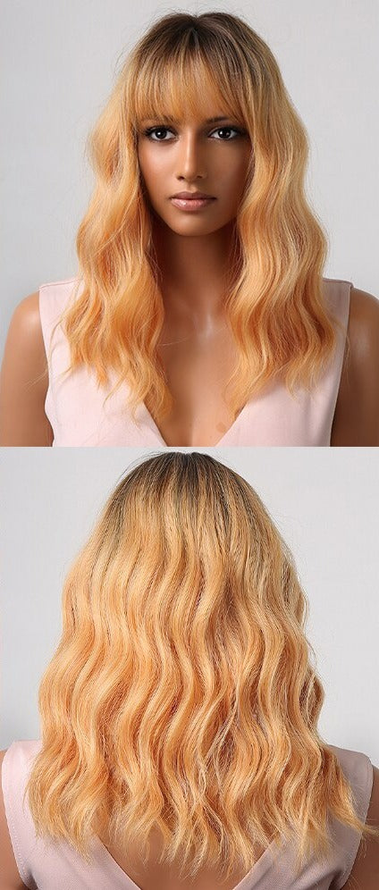 Perruques de cheveux synthétiques Bob court avec frange pour femmes - rachelhair