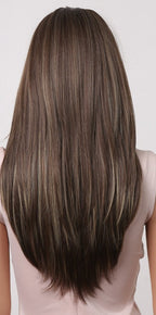 Perruque Longue Et Droite De Cheveux Blonds Mélangés - rachelhair