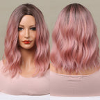 Perruques de cheveux synthétiques Bob court avec frange pour femmes - rachelhair