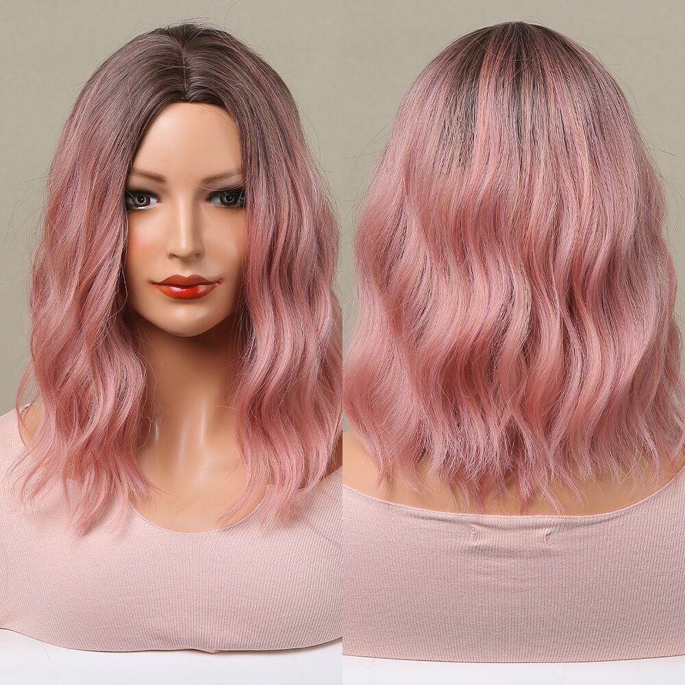 Perruques de cheveux synthétiques Bob court avec frange pour femmes - rachelhair