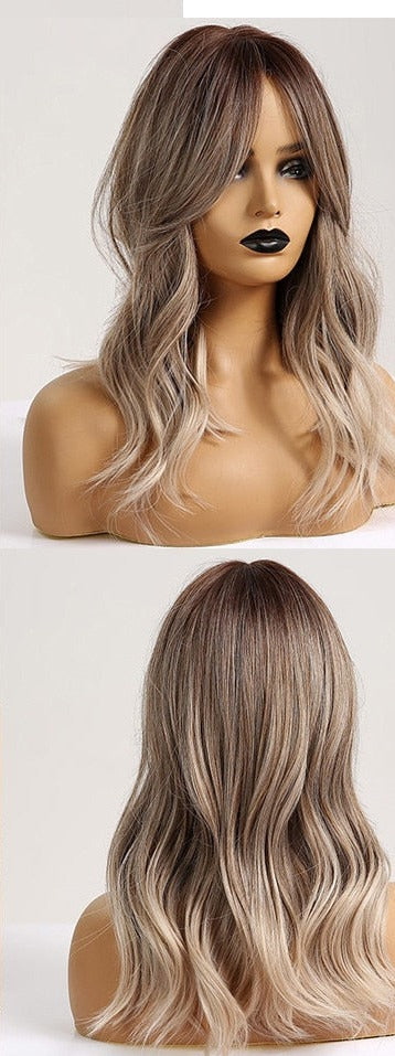 Perruques De Cheveux Quotidiens Bob Naturels À Vague D'eau Moyenne - rachelhair