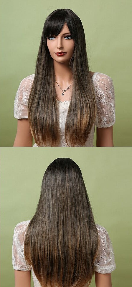 Perruques Synthétiques Longues Droites Pour Femmes - rachelhair