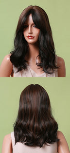 Perruques De Cheveux Quotidiens Bob Naturels À Vague D'eau Moyenne - rachelhair