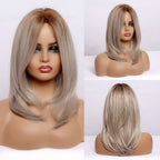 Perruques Synthétiques Ondulées Moyennes Avec Frange Pour Femme - rachelhair
