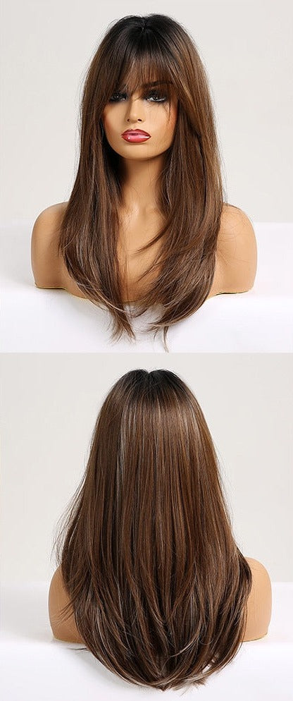 Perruques Synthétiques Longues et Lisses - rachelhair