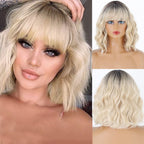 Perruque Synthétique Courte Ambre Bouclée - rachelhair