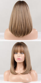 Cheveux Synthétiques Naturels Courts Et Droits Pour Femmes - rachelhair