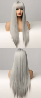 Perruque Synthétique Longue Couche Brune - rachelhair