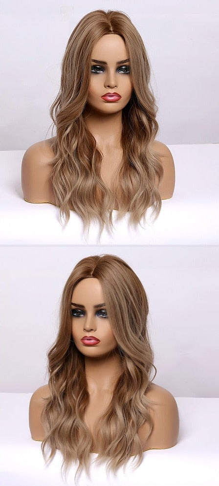 Perruques Ondulées Naturelles De Longueur Moyenne Pour Femmes - rachelhair