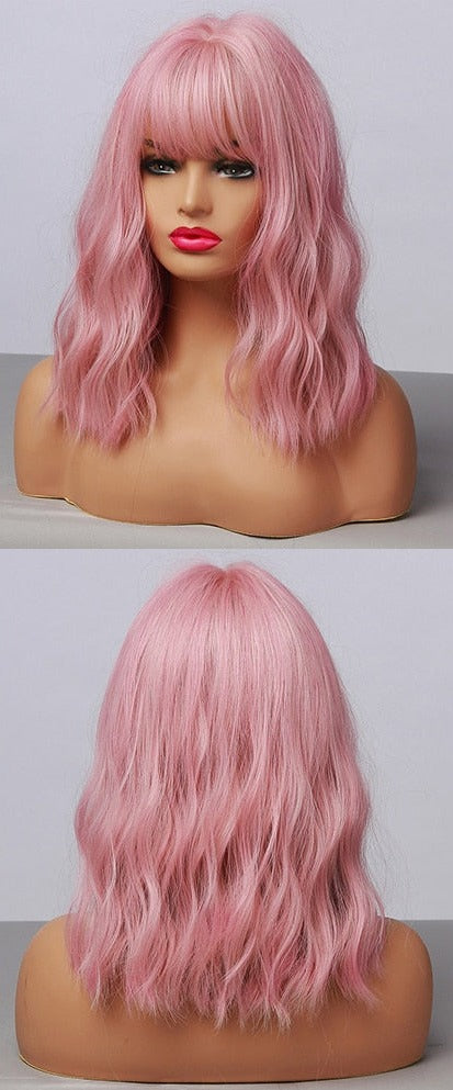 Perruques Ondulées Naturelles De Longueur Moyenne Pour Femmes - rachelhair