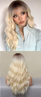 Perruques De Cheveux Quotidiens Bob Naturels À Vague D'eau Moyenne - rachelhair