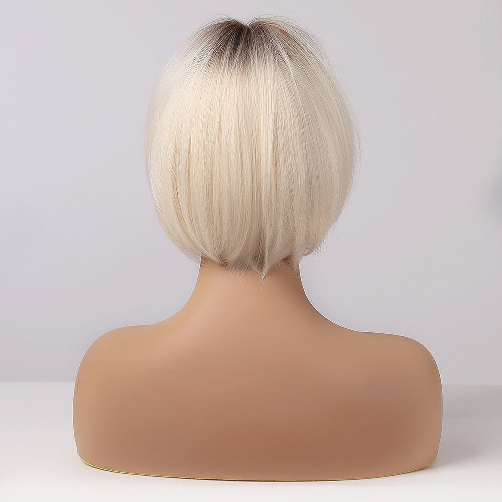 Perruque Synthétique Cheveux Raides Courts pour Femme - rachelhair