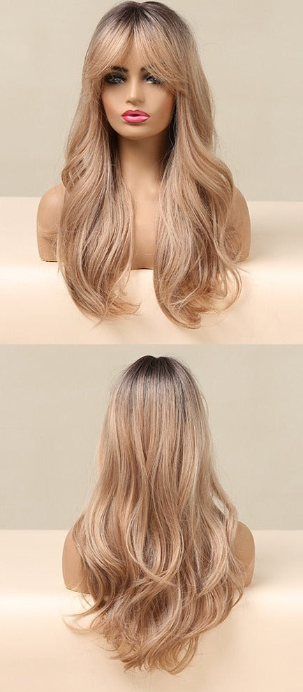 Perruque Synthétique Longue Ondulée Pour Femme - rachelhair