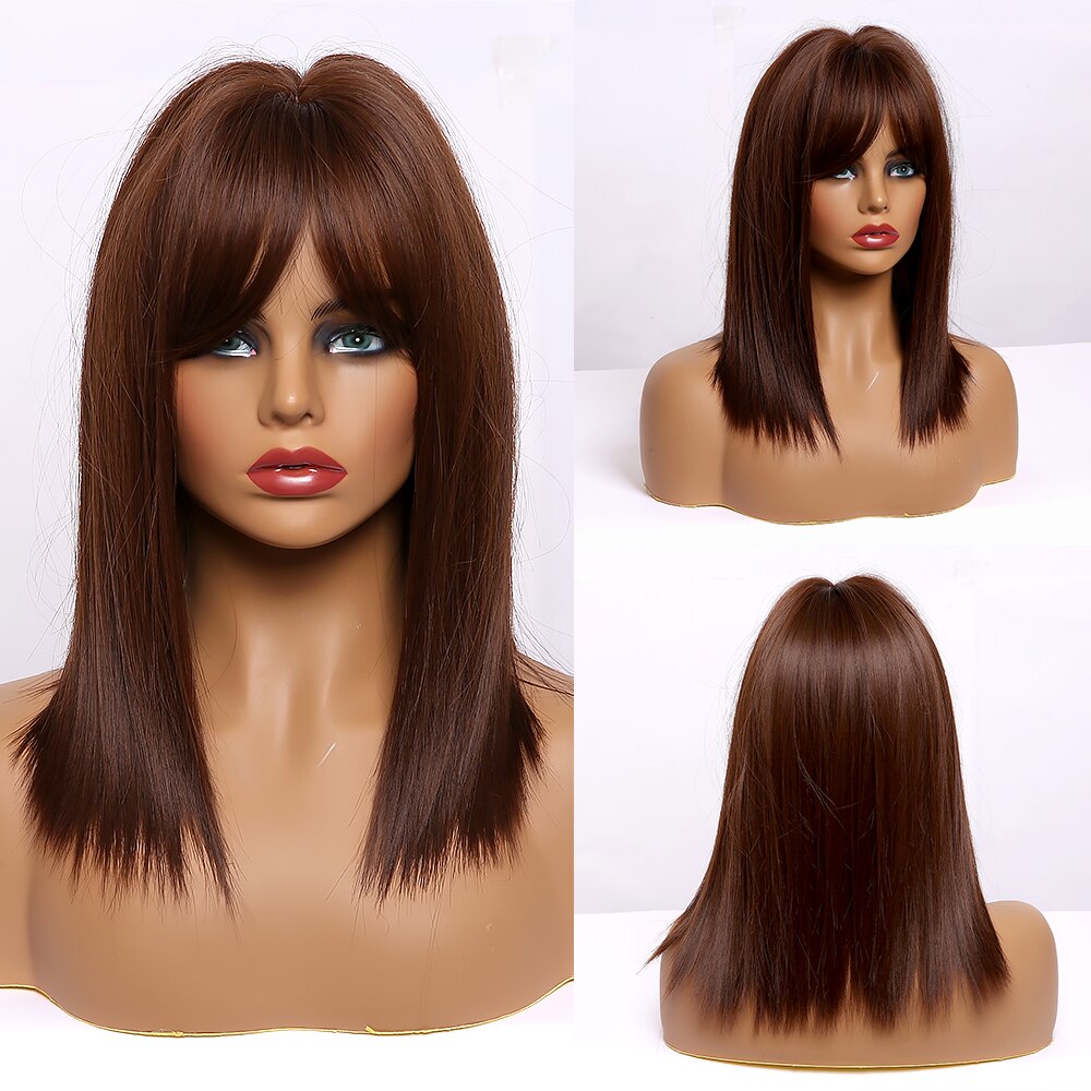 Perruque Cosplay Longueur Épaule Naturelle Femme - rachelhair