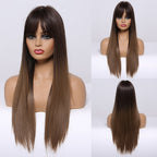 Perruques Synthétiques Longues Droites Pour Femmes - rachelhair
