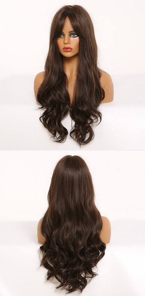 Perruque Synthétique Longue Ondulée Pour Femme - rachelhair