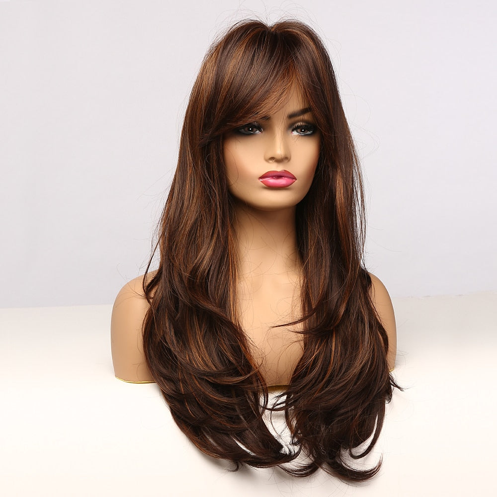 Perruque Synthétique Longue Ondulée Pour Femme - rachelhair
