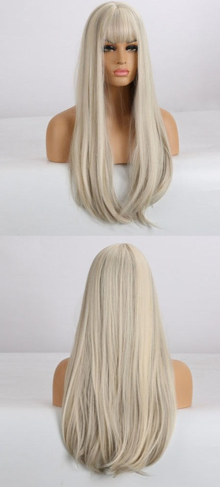 Perruque Synthétique Longue Couche Brune - rachelhair