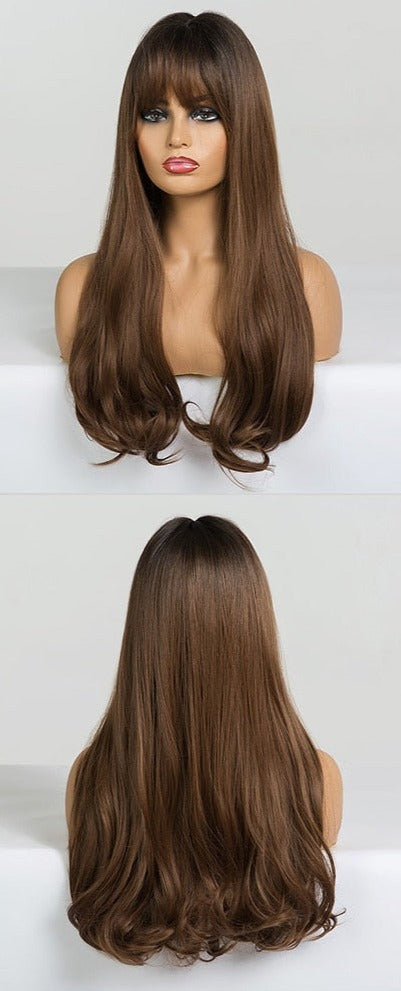 Perruque Synthétique Longue Ondulée Pour Femme - rachelhair