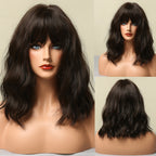Perruques Ondulées Naturelles De Longueur Moyenne Pour Femmes - rachelhair