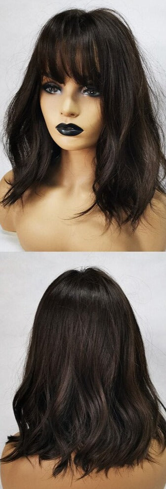 Perruque Cosplay Longueur Épaule Naturelle Femme - rachelhair