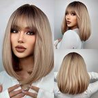 Cheveux Synthétiques Naturels Courts Et Droits Pour Femmes - rachelhair