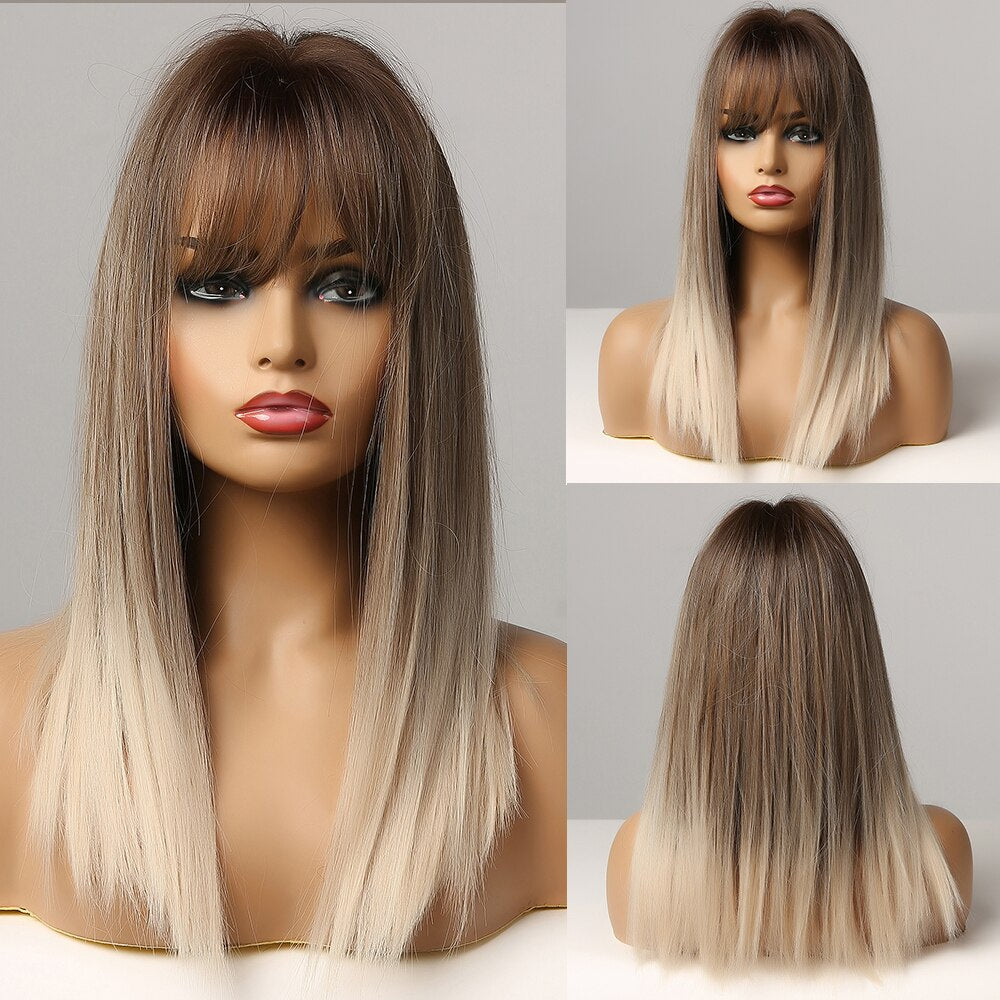 Perruque Cosplay Longueur Épaule Naturelle Femme - rachelhair