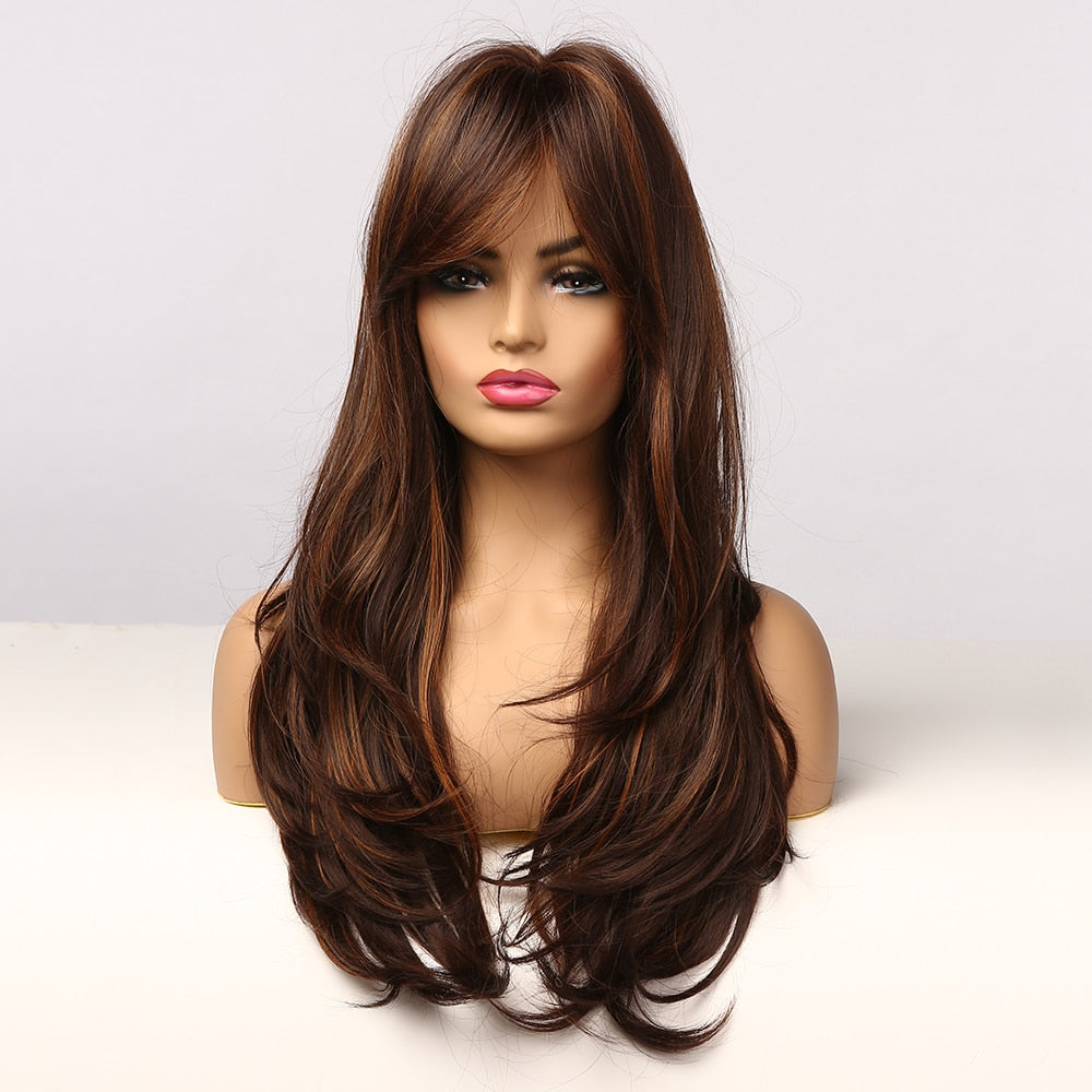 Perruque Synthétique Longue Ondulée Pour Femme - rachelhair