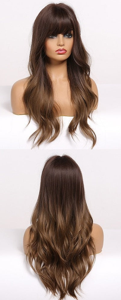 Perruque Synthétique Longue Ondulée Pour Femme - rachelhair