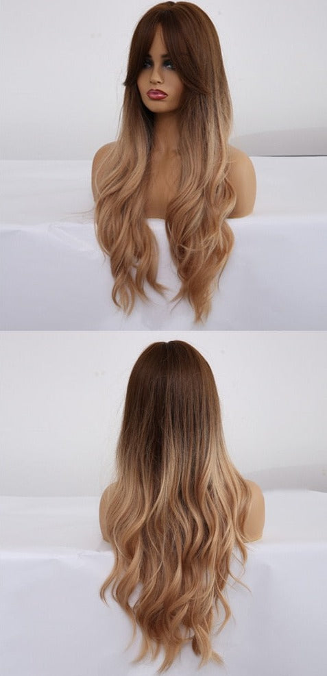 Perruque Synthétique Longue Ondulée Pour Femme - rachelhair