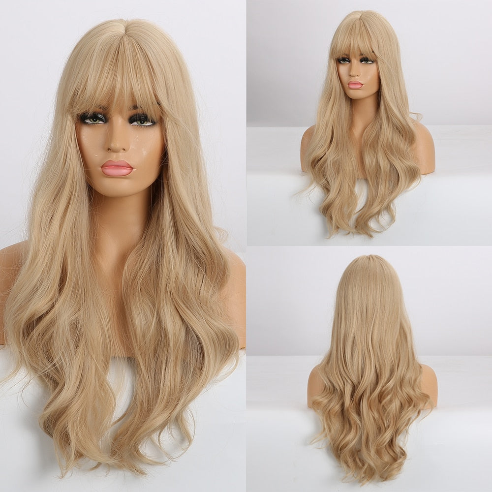 Perruque Synthétique Longue Ondulée Pour Femme - rachelhair