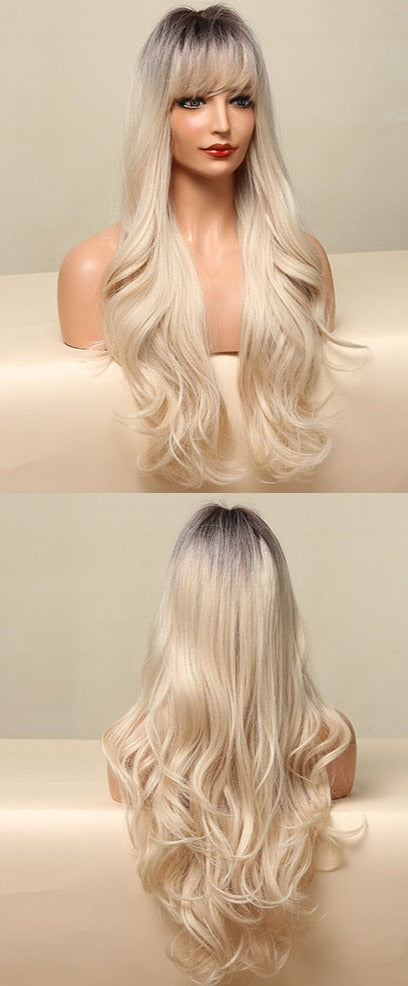 Perruque Synthétique Longue Ondulée Pour Femme - rachelhair
