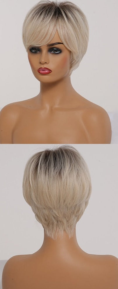Perruque Synthétique Cheveux Raides Courts pour Femme - rachelhair