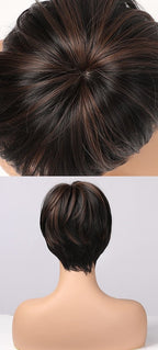 Perruques Synthétiques Courtes Pixie Cut avec Frange - rachelhair