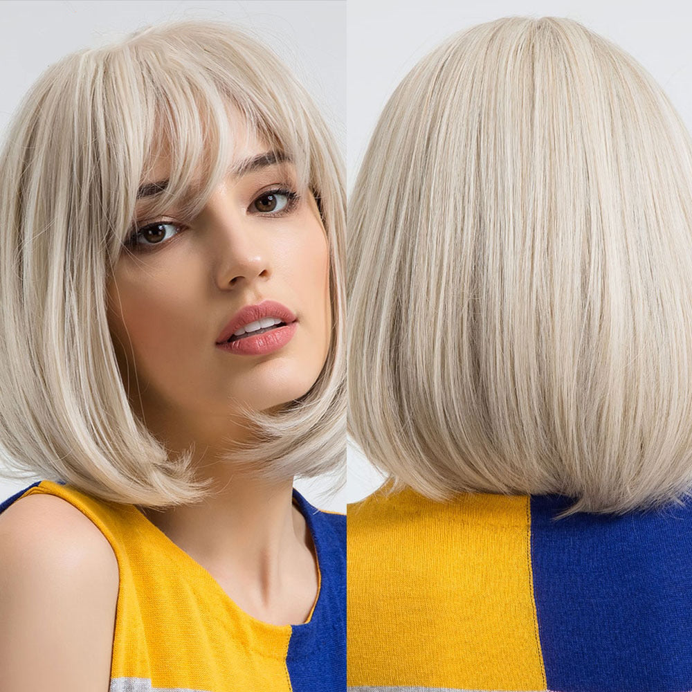 Cheveux Semi- Naturelles Bob  Pour Femmes
