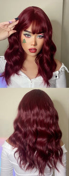 Perruques De Cheveux Quotidiens Bob Naturels À Vague D'eau Moyenne - rachelhair