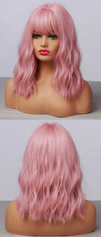 Perruques De Cheveux Quotidiens Bob Naturels À Vague D'eau Moyenne - rachelhair