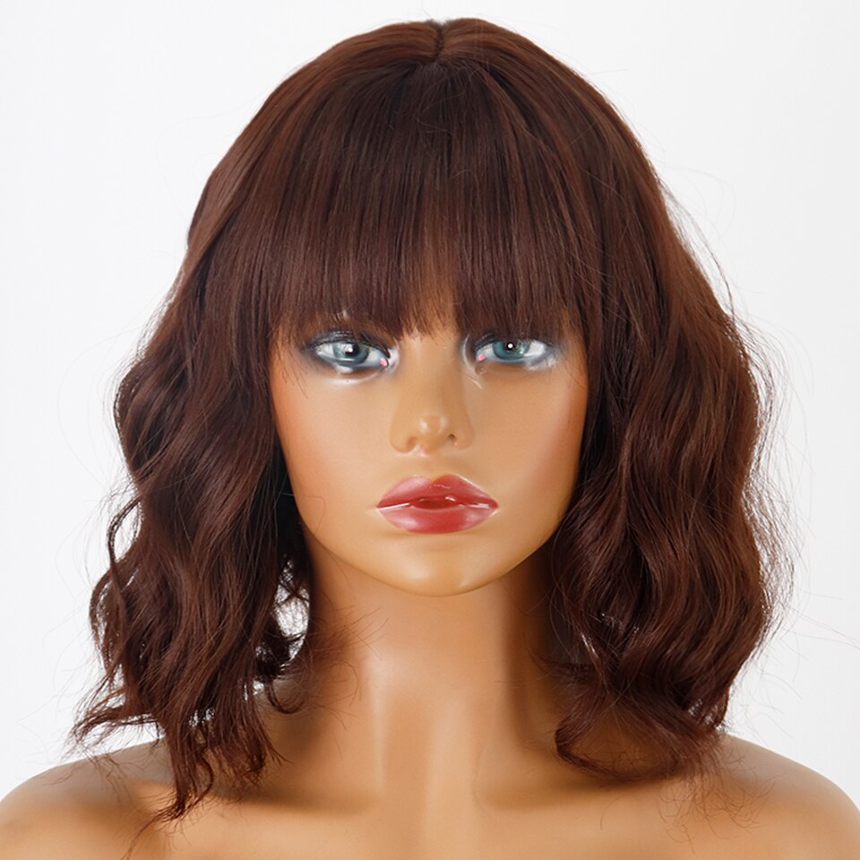 Perruque Synthétique Courte Ambre Bouclée - rachelhair
