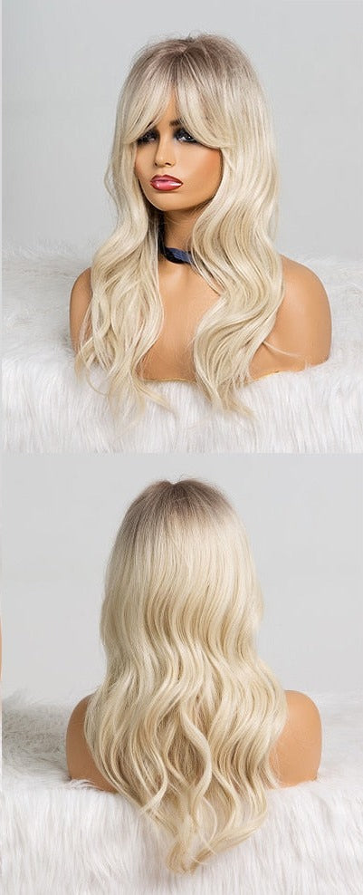 Perruques Ondulées Naturelles De Longueur Moyenne Pour Femmes - rachelhair