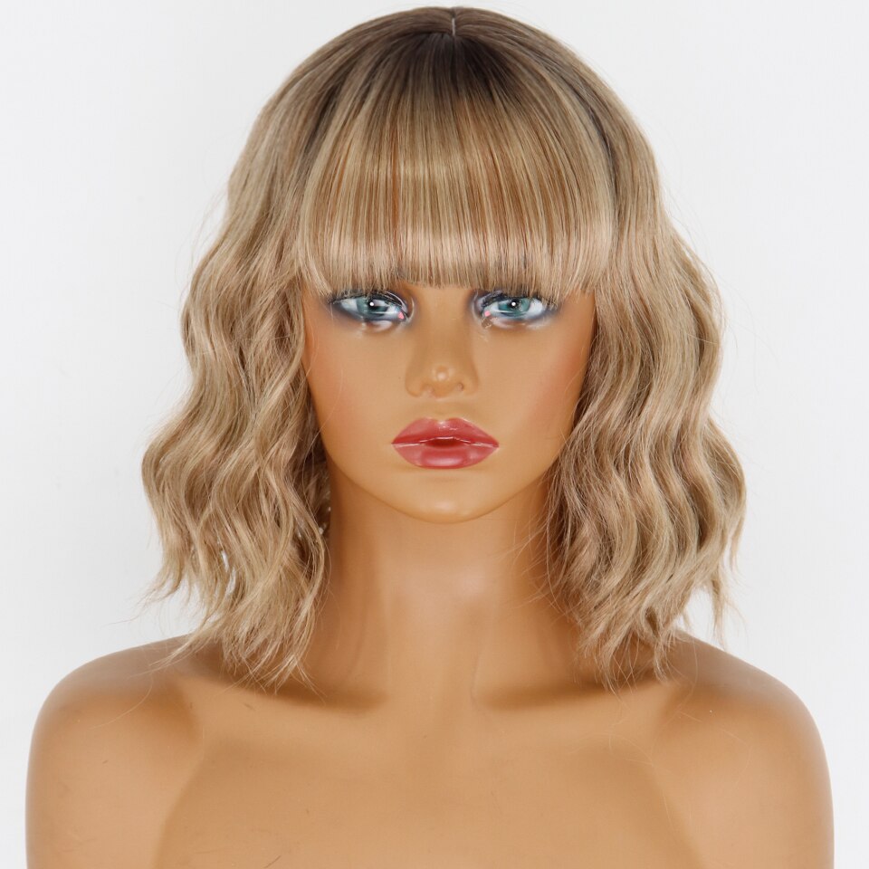 Perruque Synthétique Courte Ambre Bouclée - rachelhair