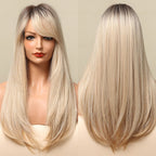 Perruques Synthétiques Longues Droites Pour Femmes - rachelhair